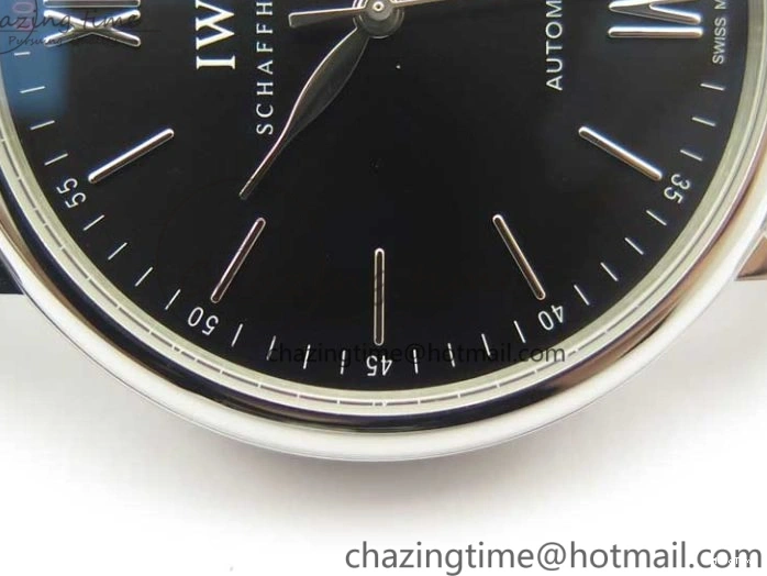 MIROTIME 0104 FastDry Portofino IW356501 SS V3 MK 1:1 Best Edition Black Dial On SS Mesh Bracelet MIYOTA 7195